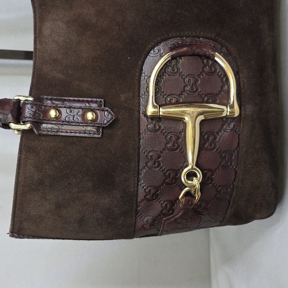 ✨️GUCCI Suede Horsebit Hasler Tote Bag - Picture 3 of 16